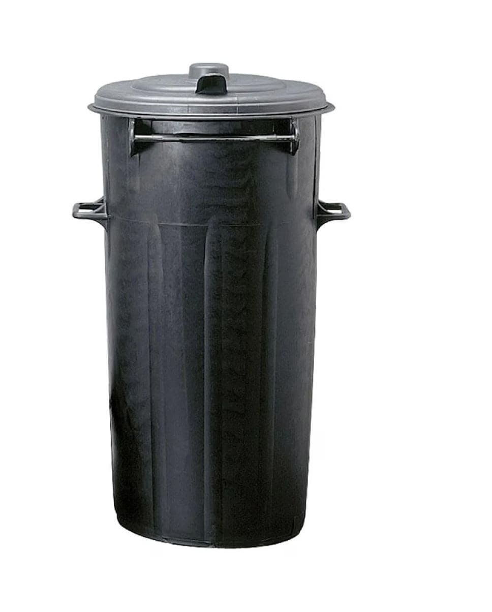 Bidone immondizia +manici e coperchio a cerniera  100 lt Ø 44.5/36.5 x h 88 cm) - 2