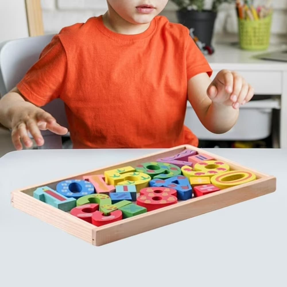 GIOCO EDUCATIVO IN ​​LEGNO PER BAMBINI APPRENDIMENTO CON NUMERI SIMBOLI MATEMATICI 52277 - 4