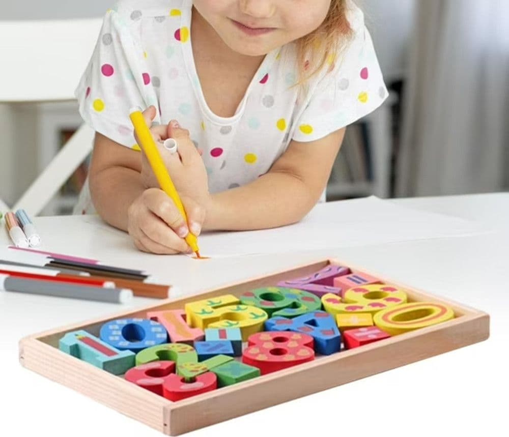 GIOCO EDUCATIVO IN ​​LEGNO PER BAMBINI APPRENDIMENTO CON NUMERI SIMBOLI MATEMATICI 52277 - 5