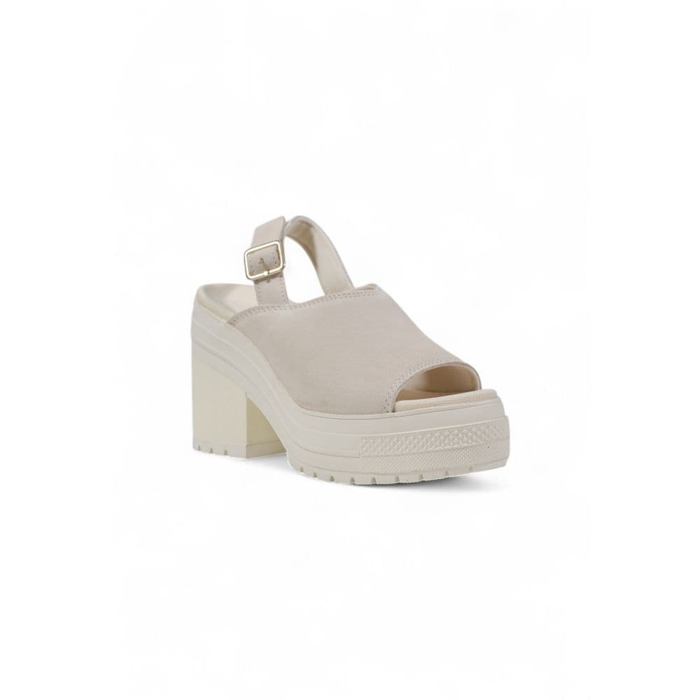 Converse Beige Suede Leather High Heel Pumps - 2