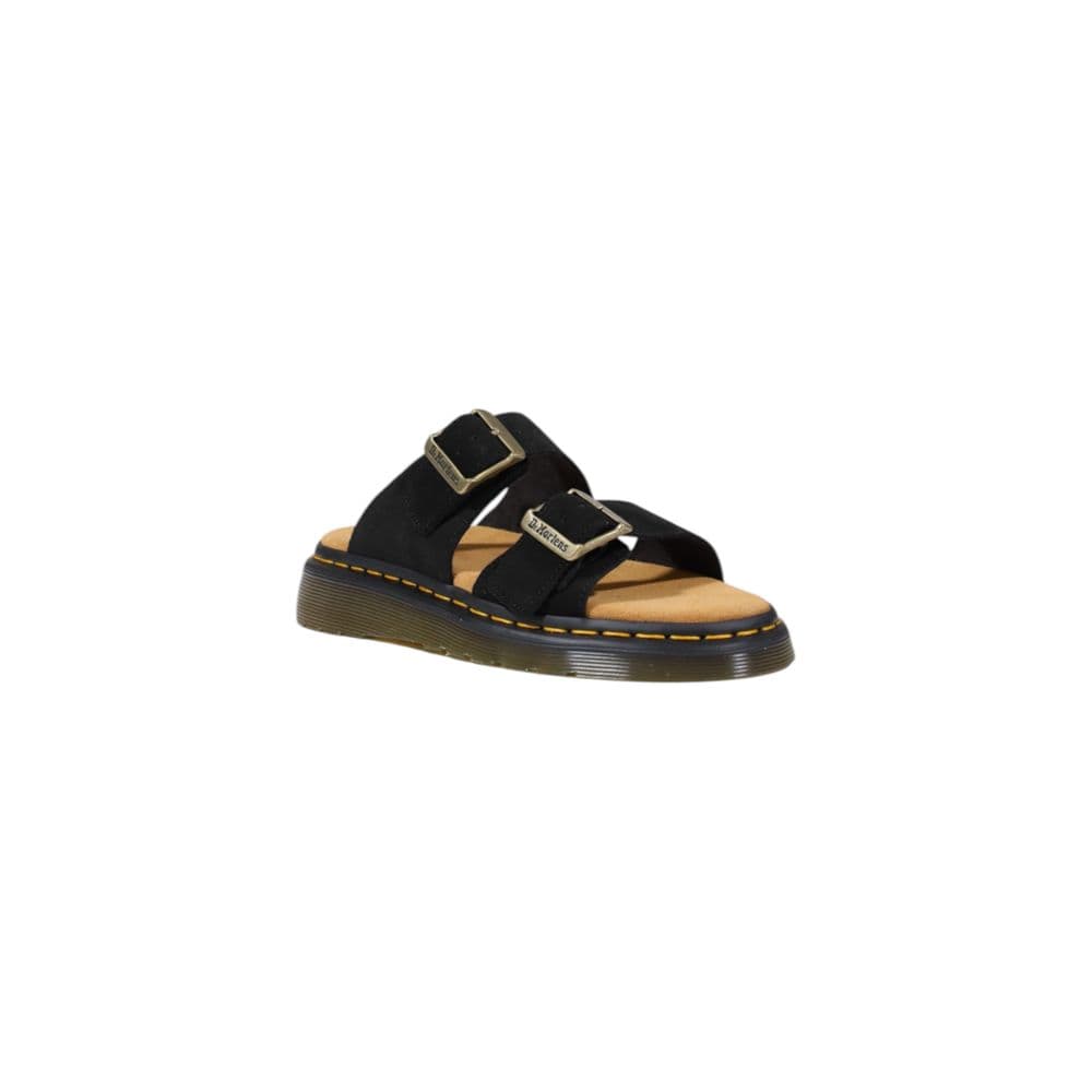 Dr. Martens Black Leather Flat Sandals - 2