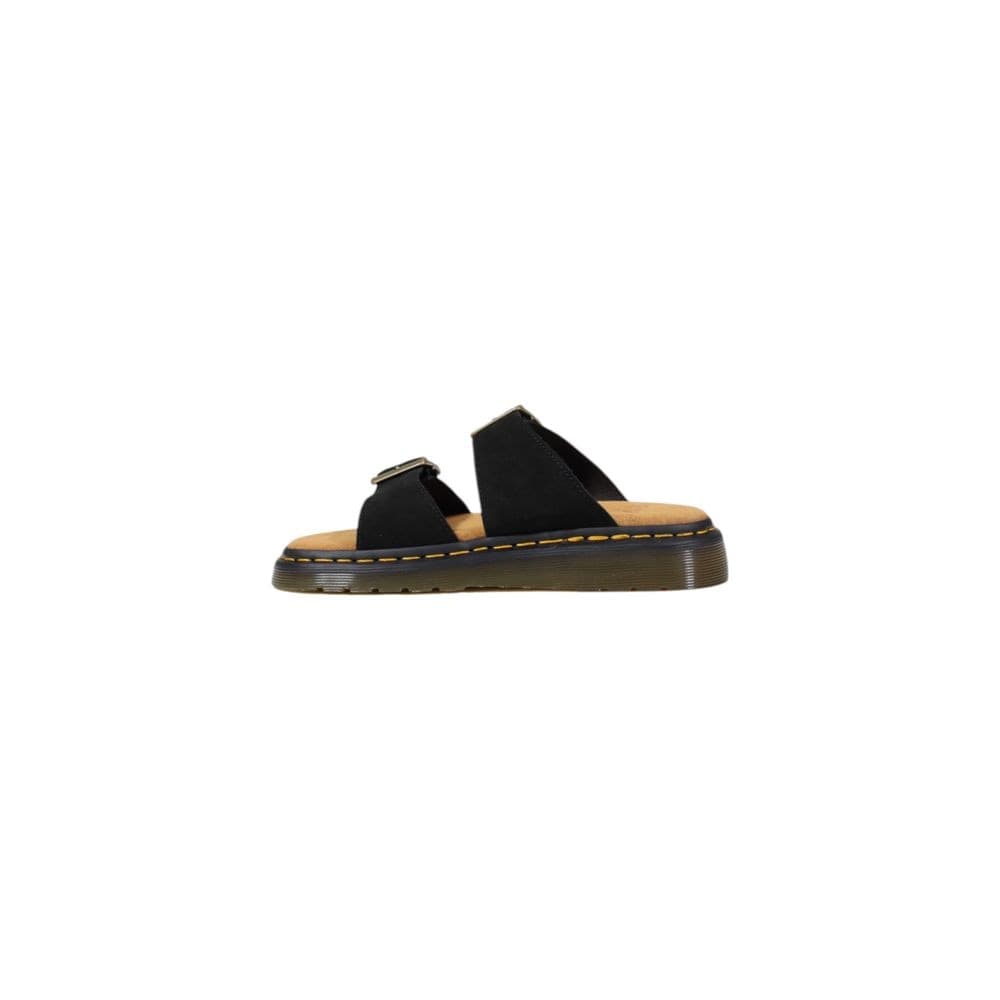 Dr. Martens Black Leather Flat Sandals - 3