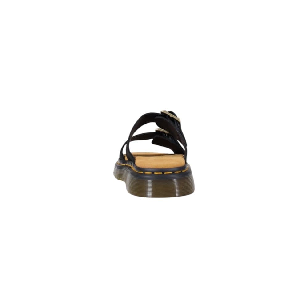 Dr. Martens Black Leather Flat Sandals - 4