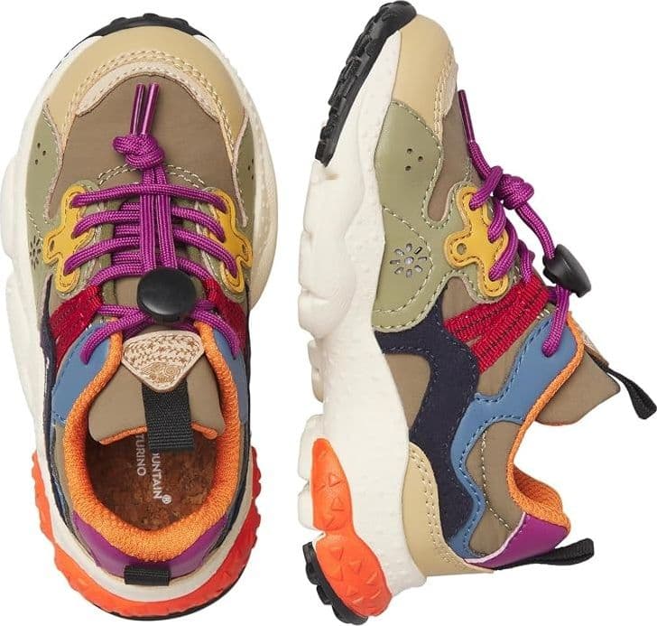 Scarpe Flower mountain in Ecopelle e Tessuto Tecnico Verde - 4