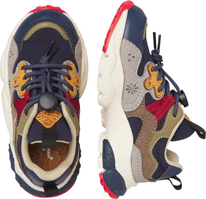 Scarpe Flower mountain in Ecopelle e Tessuto Tecnico Blu - 2