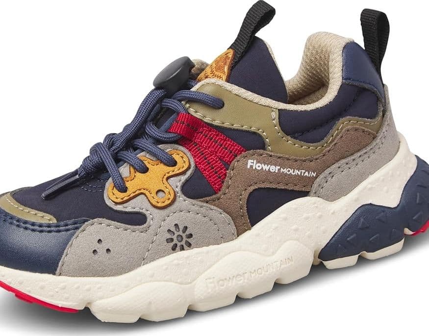Scarpe Flower mountain in Ecopelle e Tessuto Tecnico Blu - 5