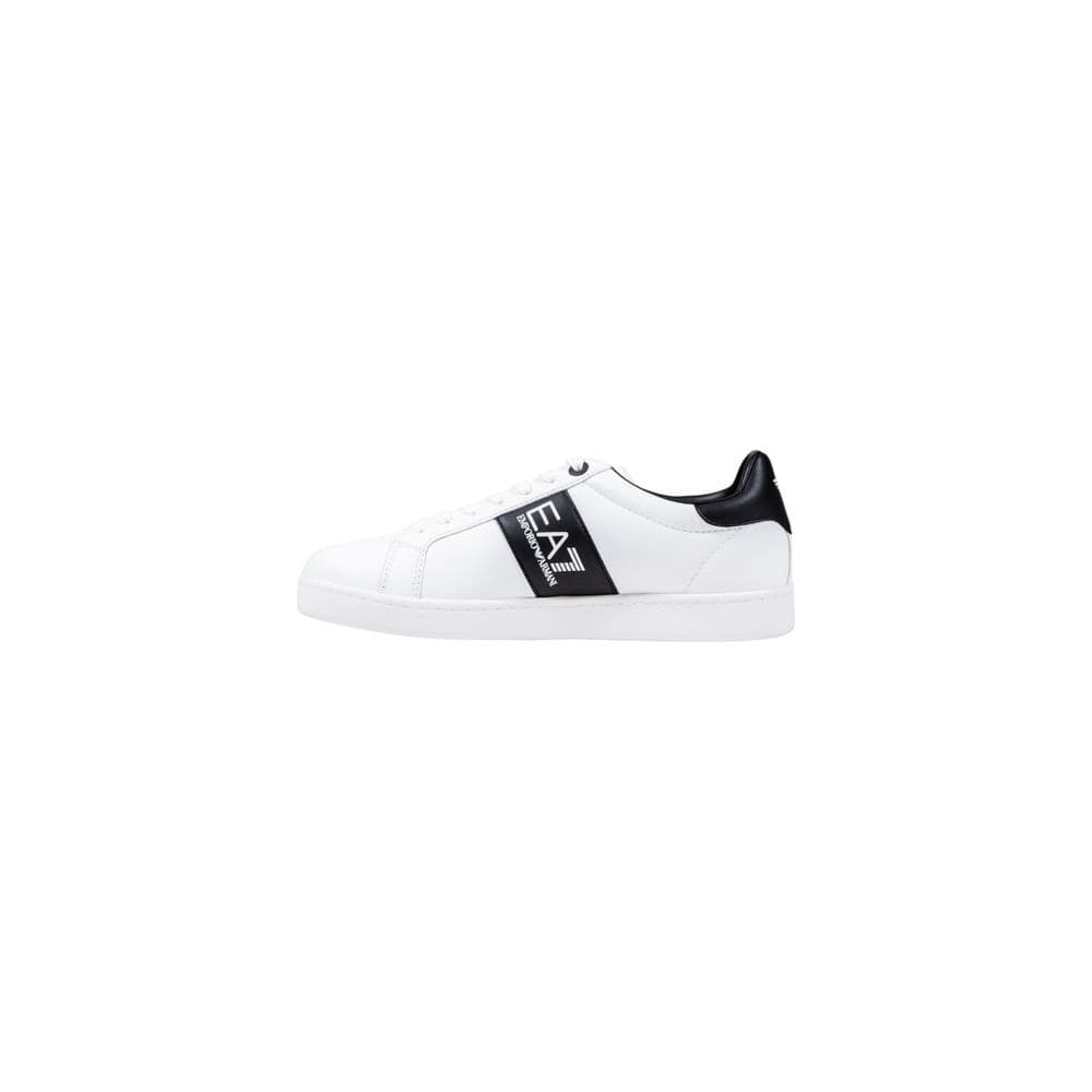 EA7 Emporio Armani Black And White Leather Low Top Sneakers - 3