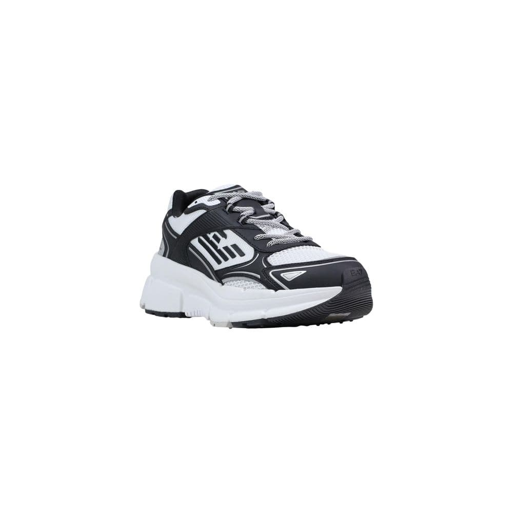 EA7 Emporio Armani Black And White Polyester Athletic Sneakers - 2