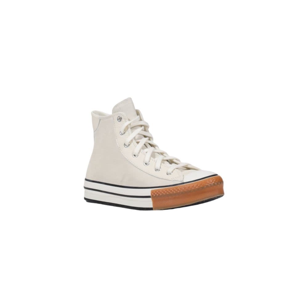 Converse Cream Leather High Top Sneakers - 2