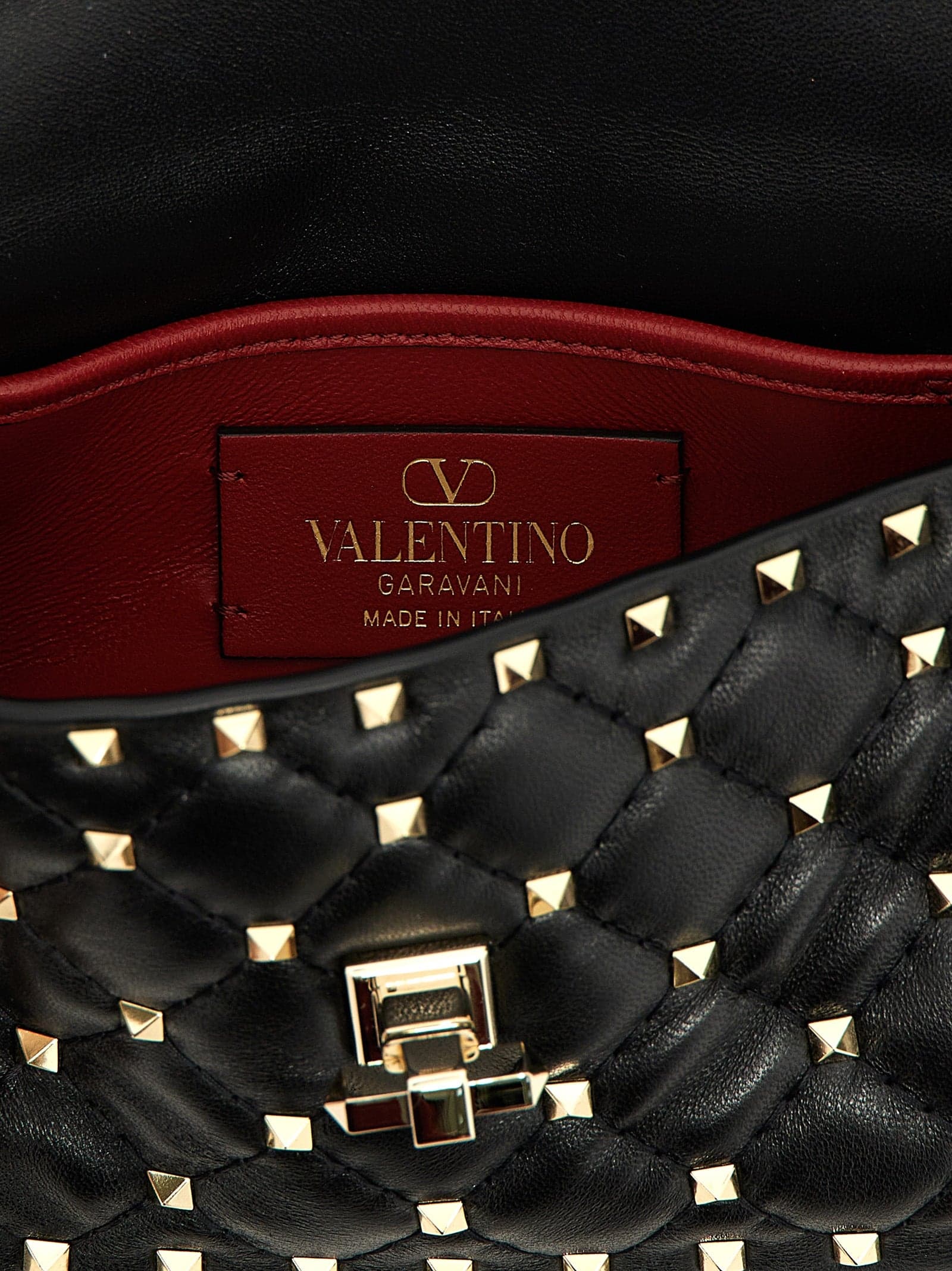 Valentino Garavani Black Lamb Leather Handbag - 4