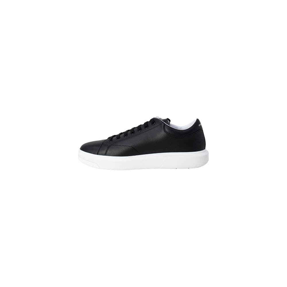 Armani Exchange Black Leather Low Top Sneakers - 2