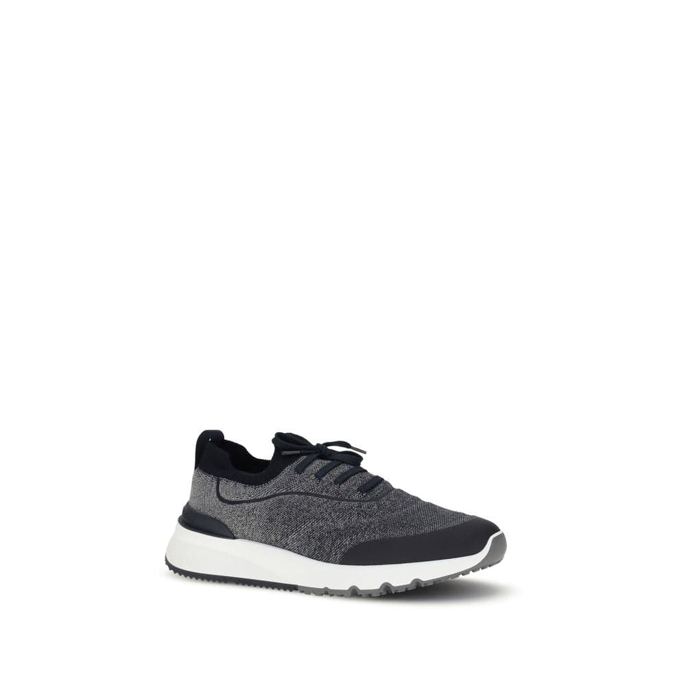 Brunello Cucinelli Gray Cotton Athletic Sneakers - 2
