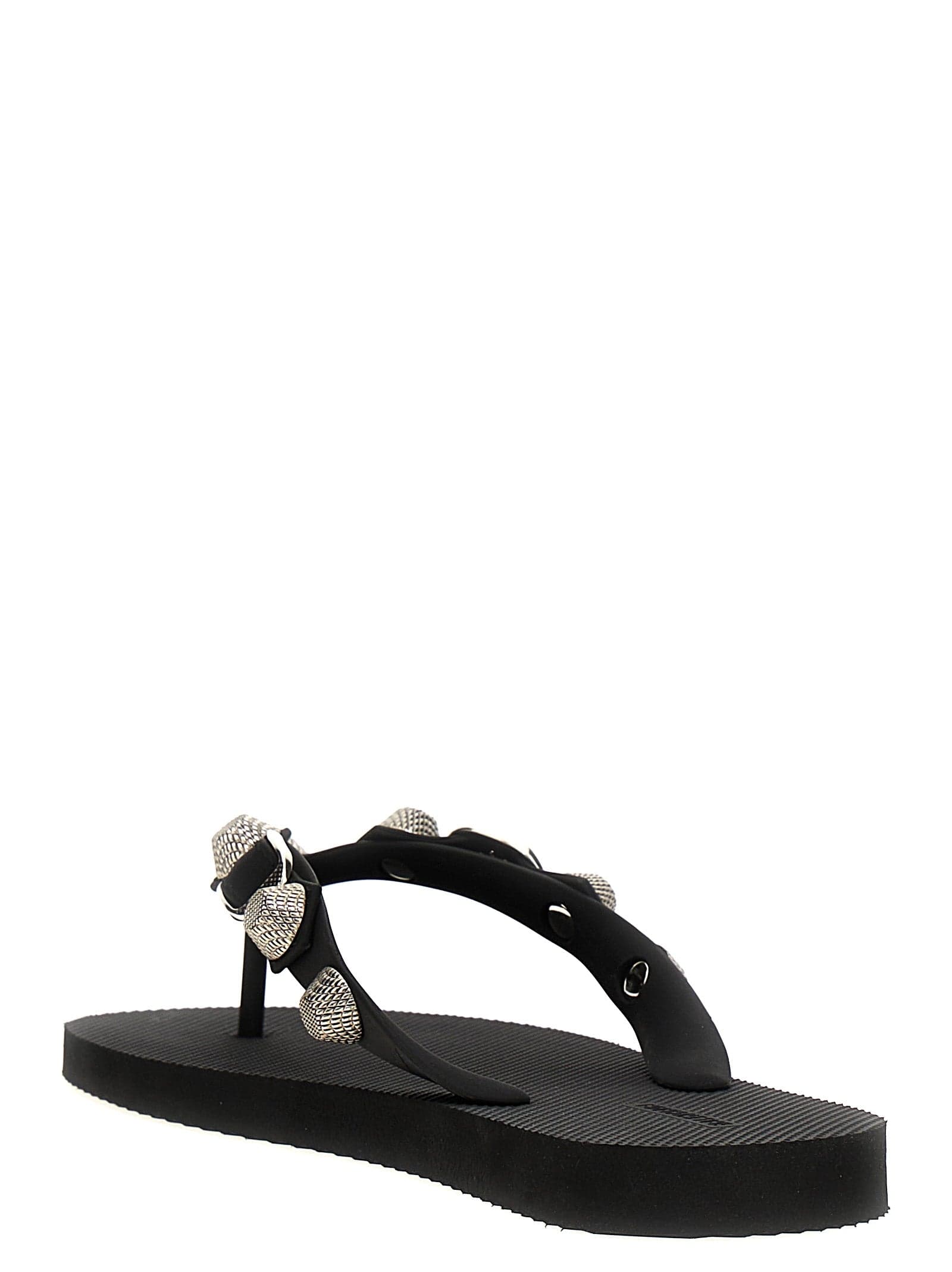 Balenciaga Black Rubber Slides - 3
