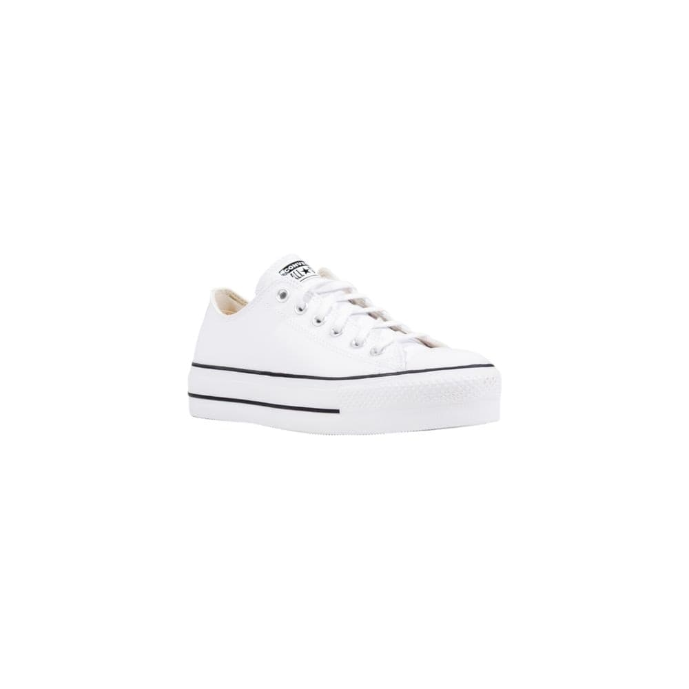 Converse White Leather Platform Sneakers - 2
