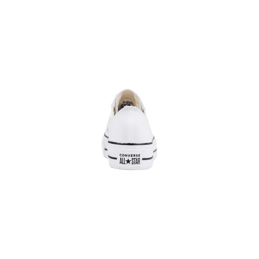 Converse White Leather Platform Sneakers - 4