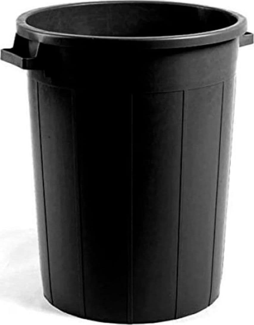 Bidone nero uso agricolo rifiuti no  coperchio - lt.75 ø cm.45 altezza cm.63,5 - 3