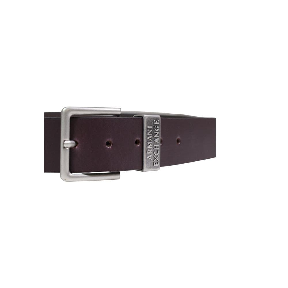 Armani Exchange Brown Leather Regular Belt - 3