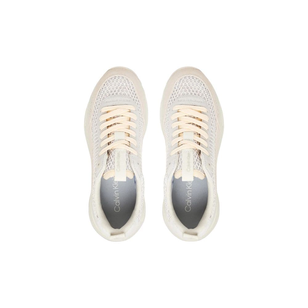 Calvin Klein Jeans Beige Leather Chunky Sneakers - 5