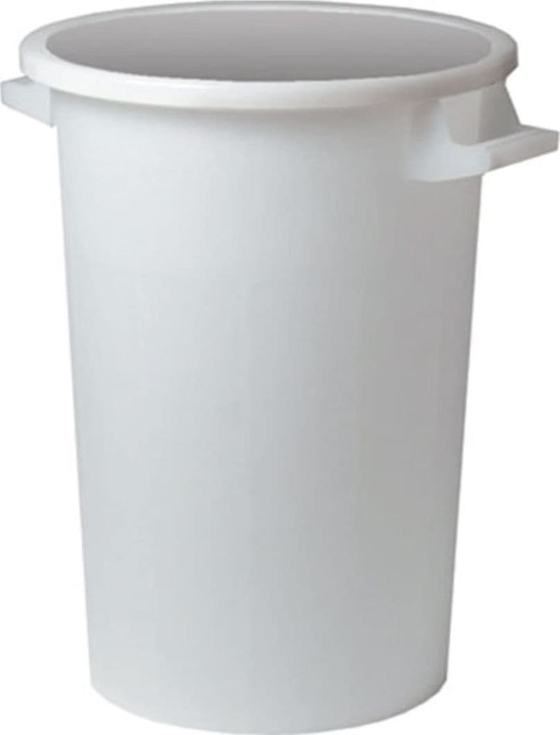 Bidone bianco uso agricolo rifiuti no coperchio  lt.75 ø cm.45 altezza cm.63,5 - 3