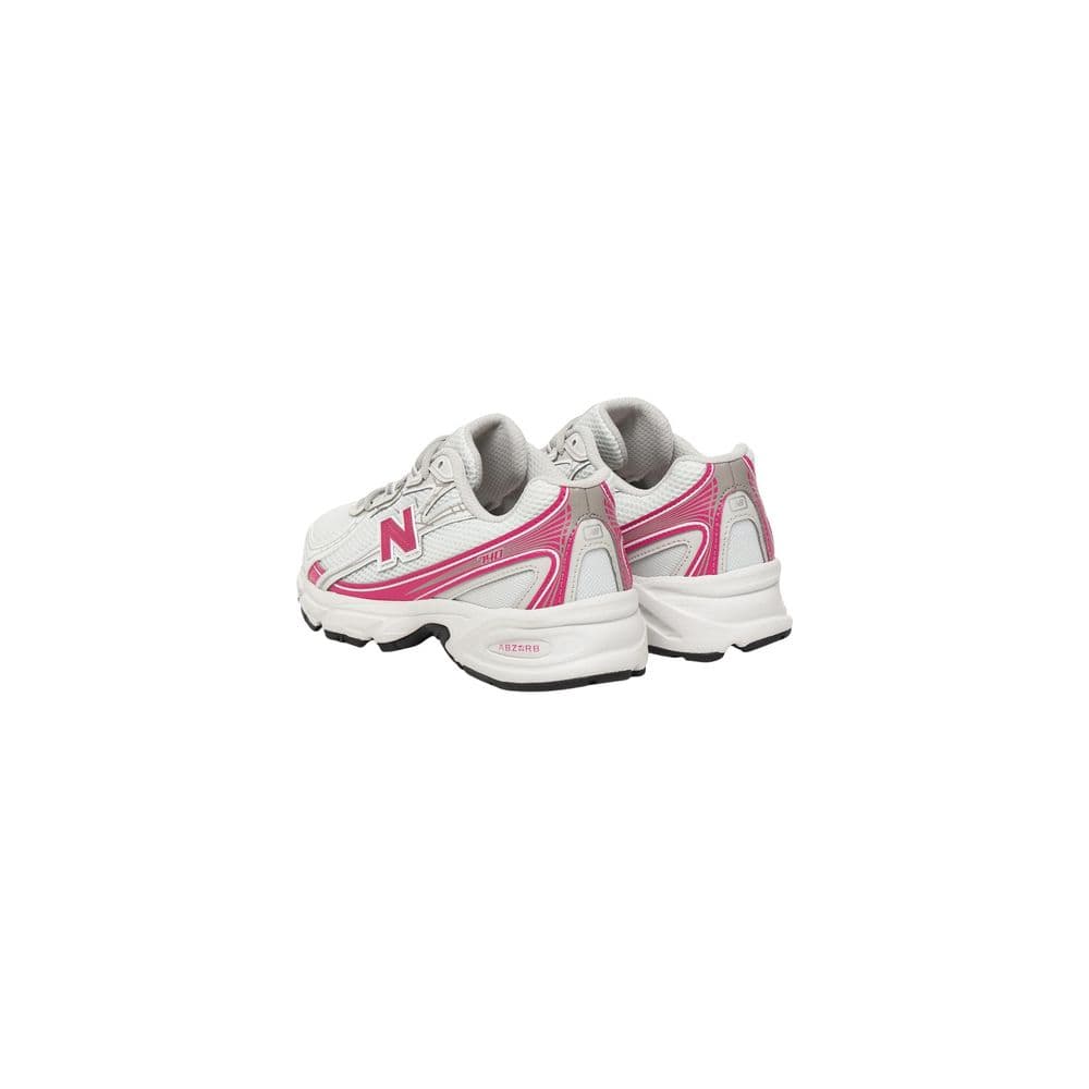 New Balance White Synthetic Athletic Sneakers - 3