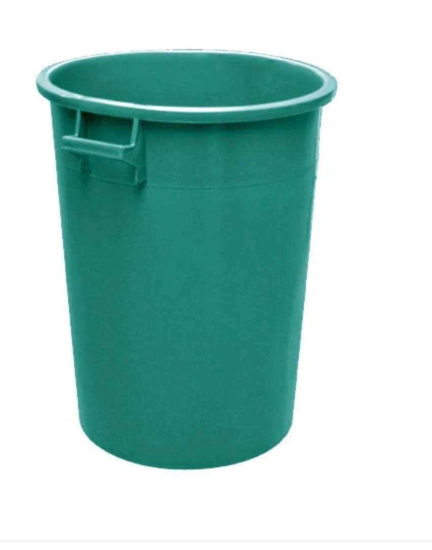Bidone  verde uso agricolo e per rifiuti no coperchio   Lt 100 - Ø 53 x h 66 cm - 3