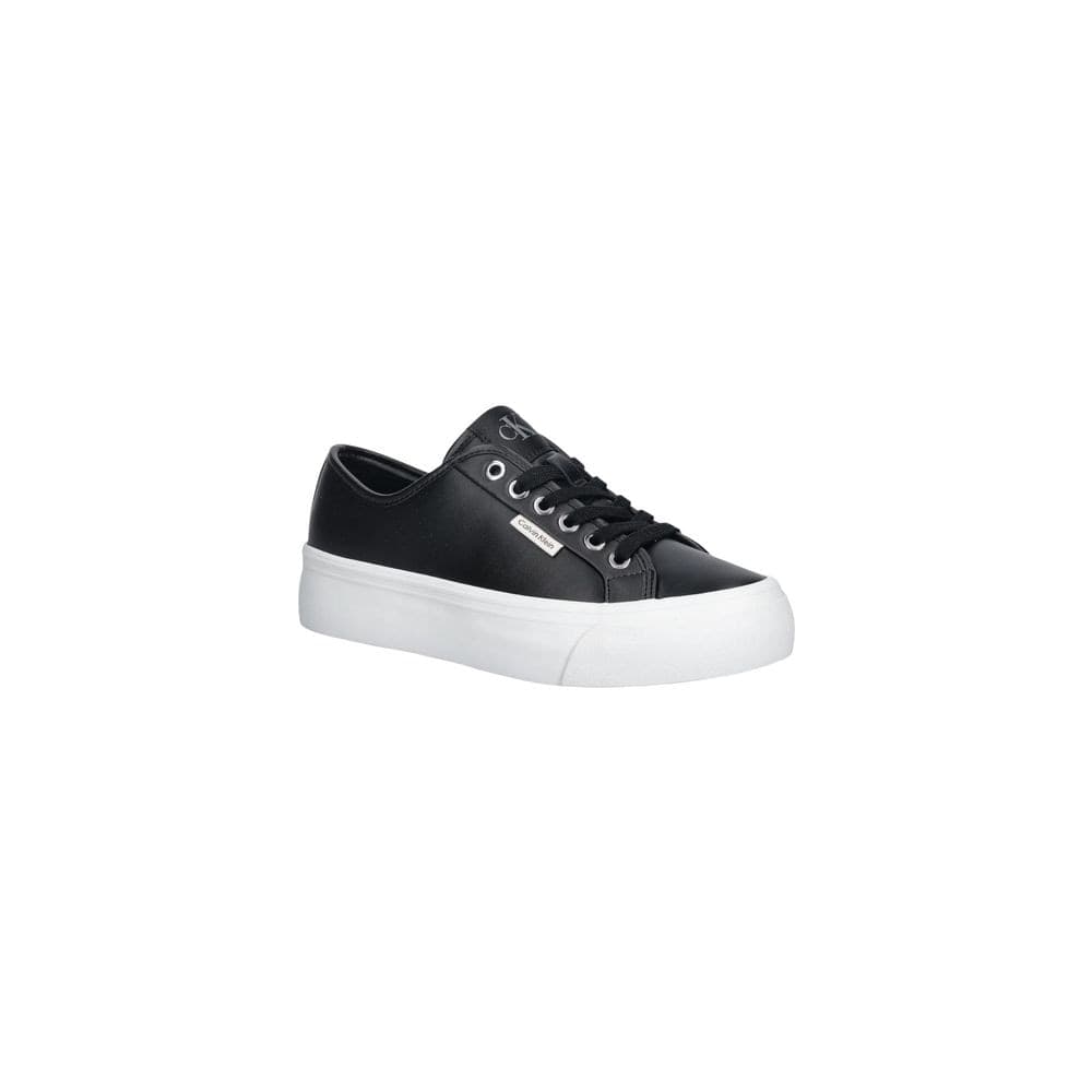 Calvin Klein Jeans Black Leather Low Top Sneakers - 2