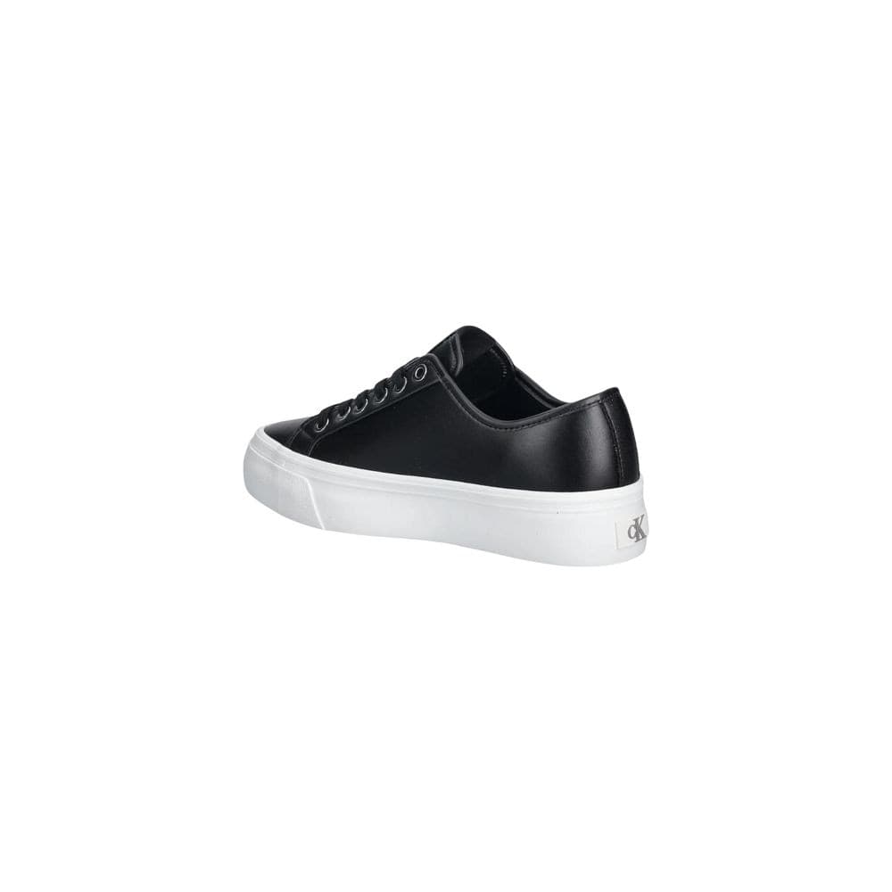 Calvin Klein Jeans Black Leather Low Top Sneakers - 3