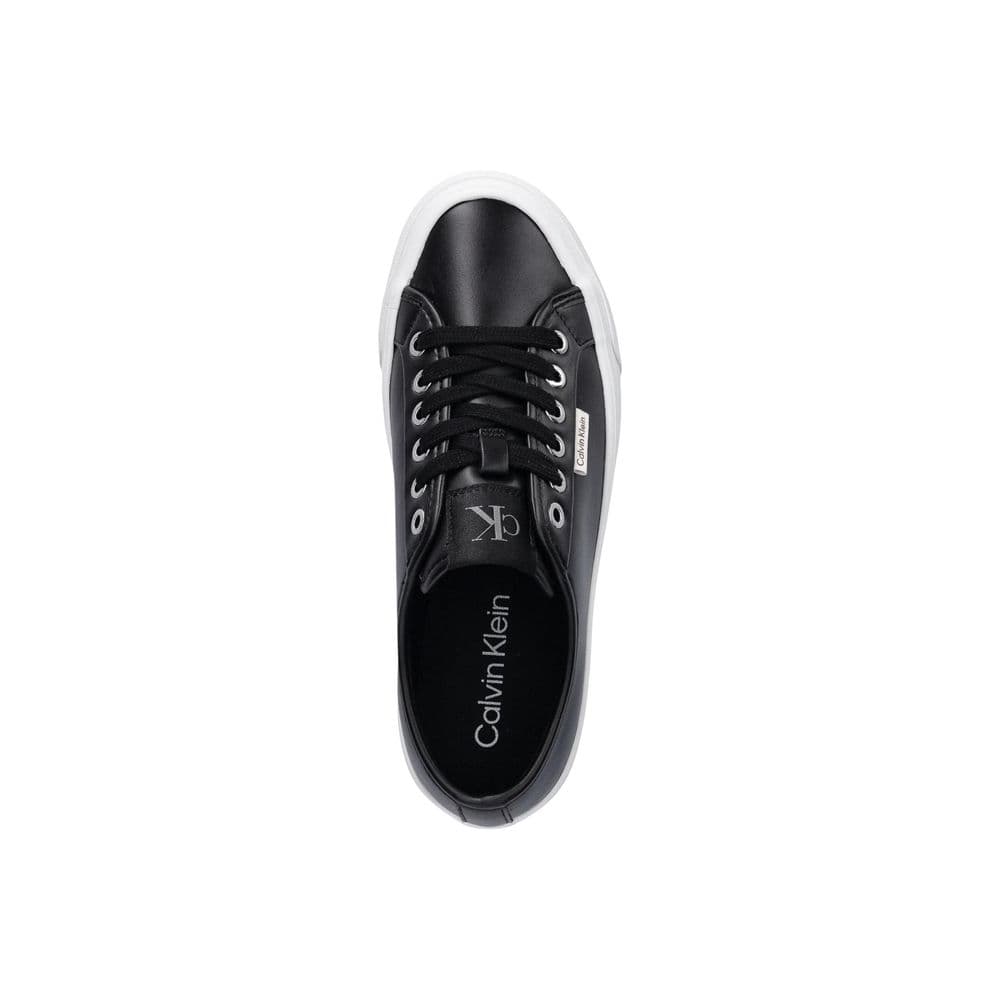 Calvin Klein Jeans Black Leather Low Top Sneakers - 4