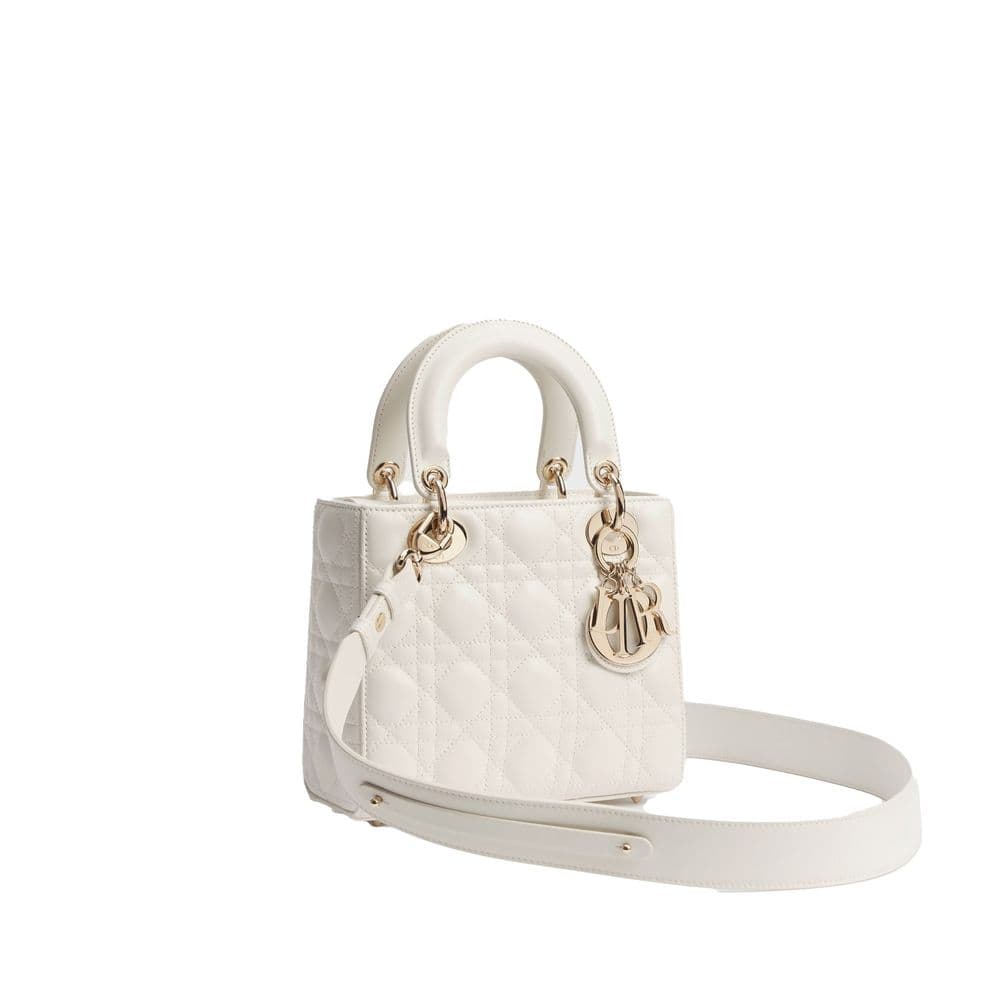 Dior White Lamb Leather Handbag - 2