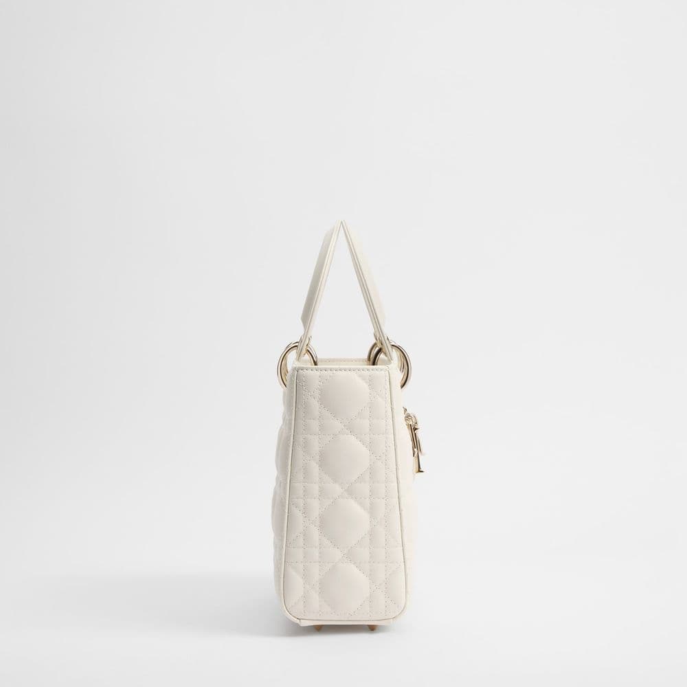 Dior White Lamb Leather Handbag - 3
