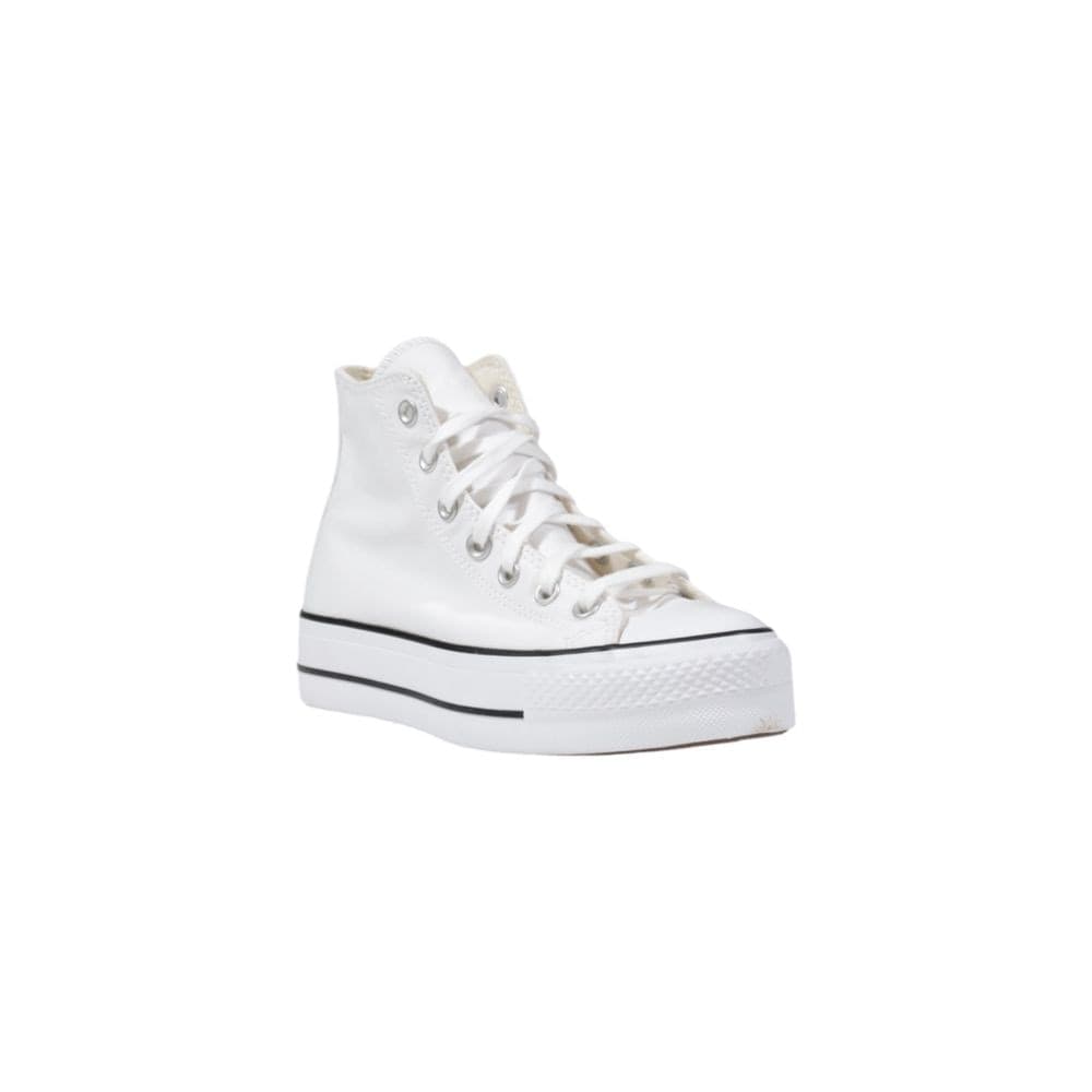 Converse White Polyester Platform Sneakers - 3