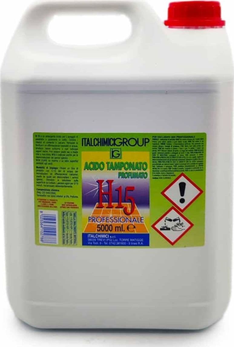 Italchimici H 15 acido tamponato profumato disincrostante 1 e 5 litri - 2