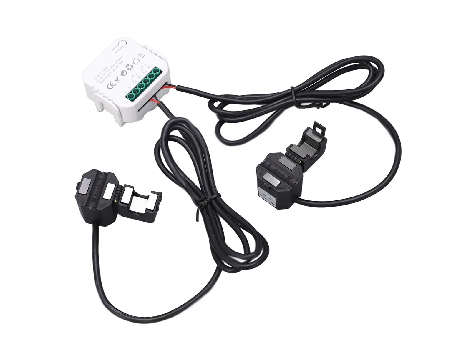 Pinza Amperometrica Monofase 100-240V CA - Monitoraggio Elettricità Domestica Intelligente con Installazione Semplice e Sicura - 2