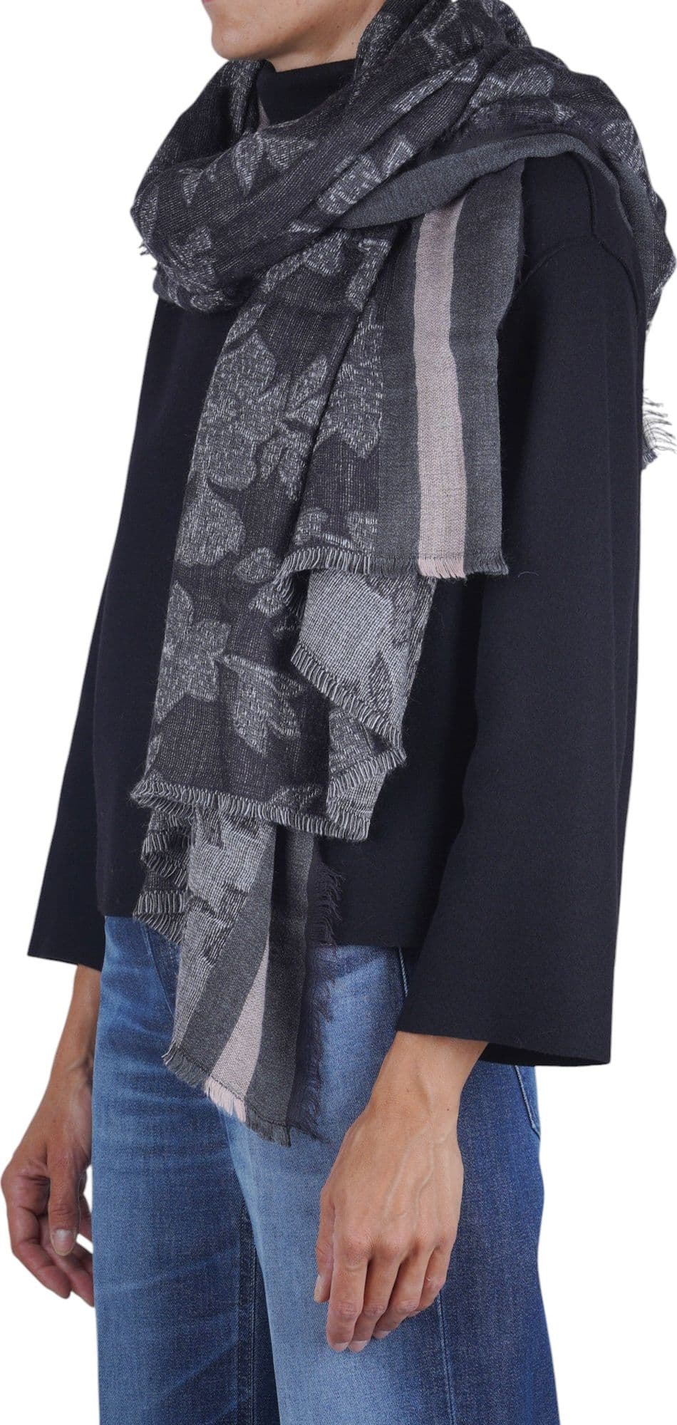 ALESSIA SANTI Alessia Santi - Sciarpa - 480530 - Grigio/Nero - 4
