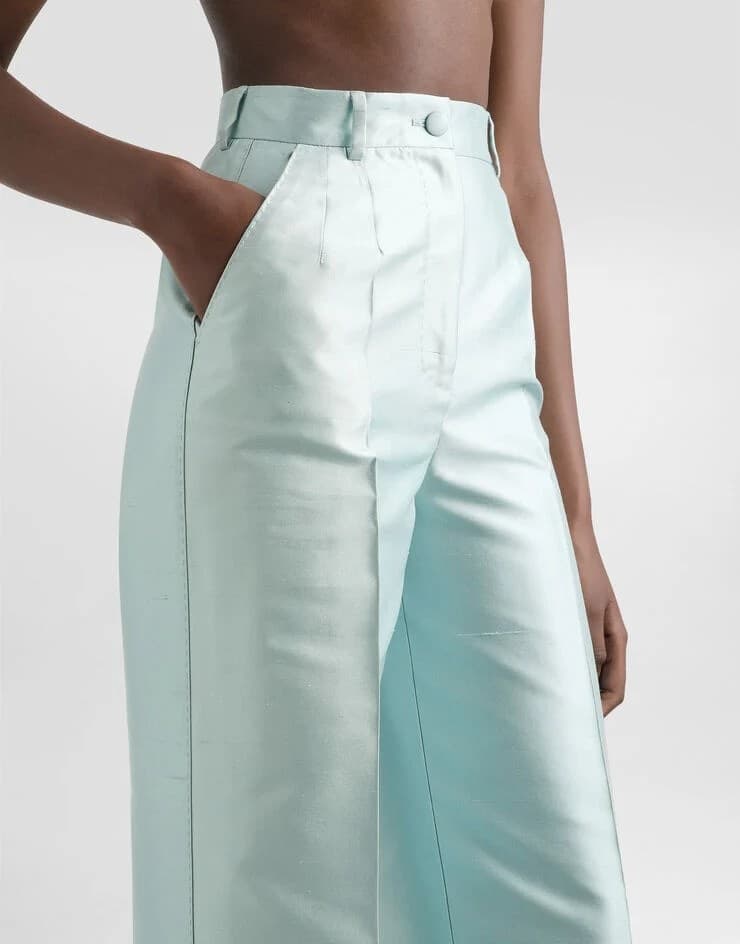 DOLCE &amp; GABBANA Dolce &amp; Gabbana Pantaloni Donna Blu Tiffany - 4