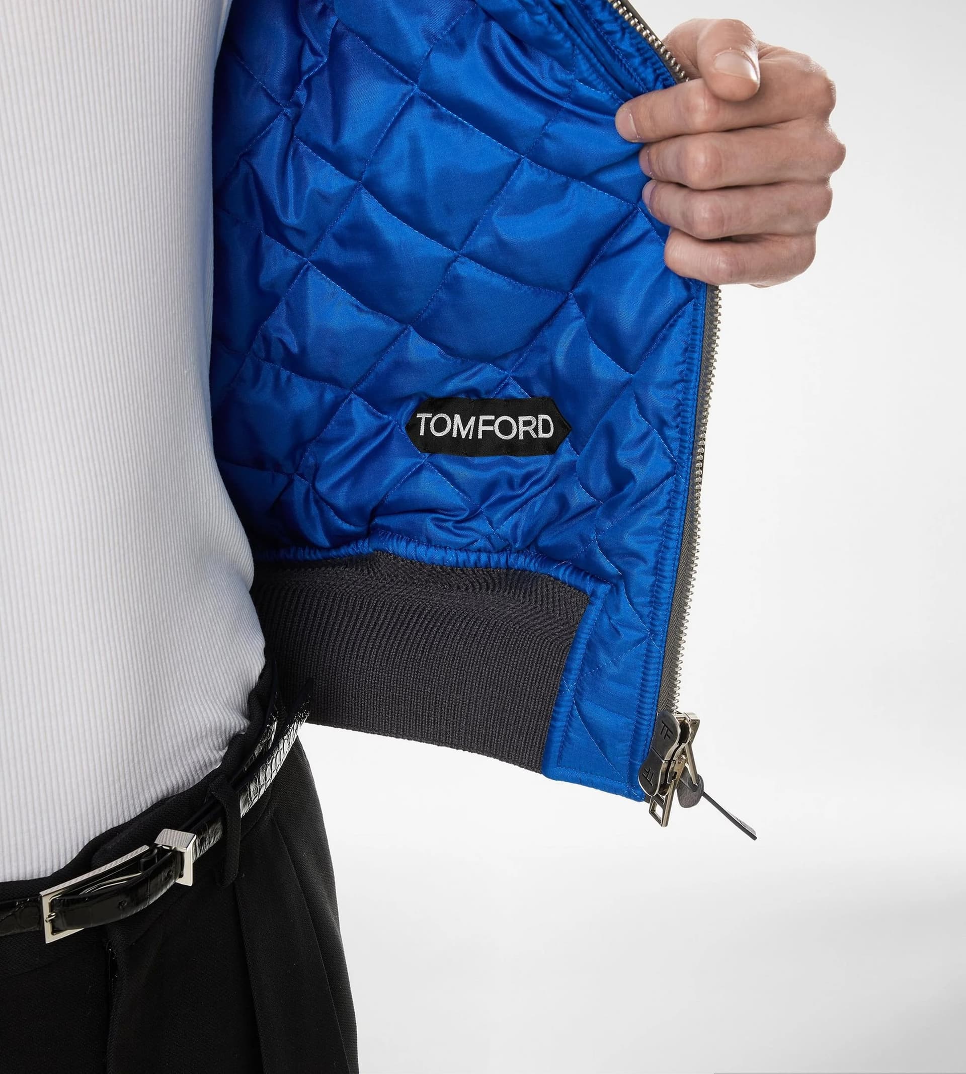 TOM FORD Tom Ford Bomber Uomo Grigio - 2