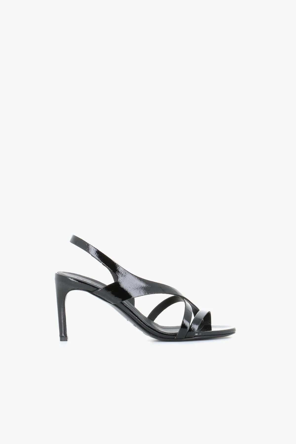 DEL CARLO Del Carlo Sandali Donna in Pelle Verniciata Naplack Nera con Tacco 8.5 cm - 3