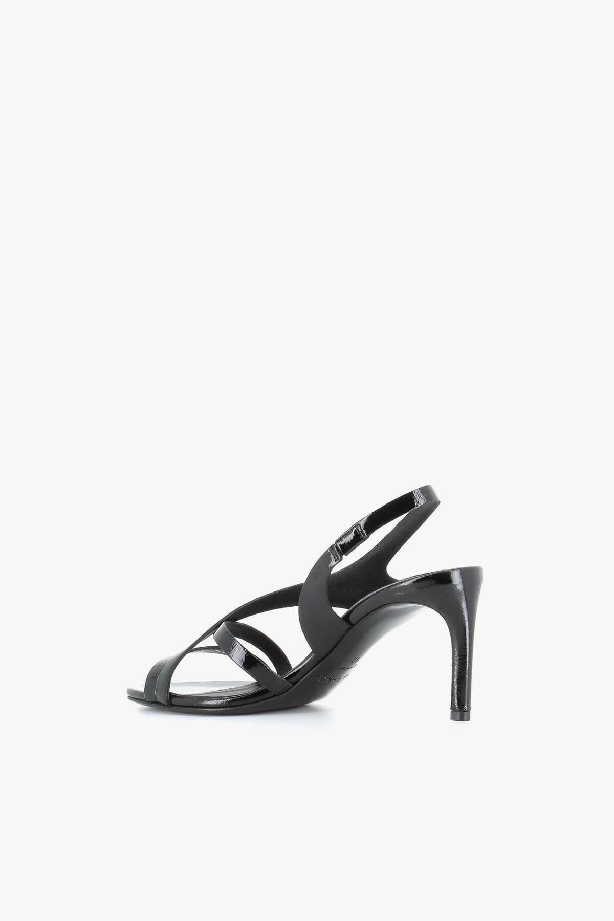 DEL CARLO Del Carlo Sandali Donna in Pelle Verniciata Naplack Nera con Tacco 8.5 cm - 4