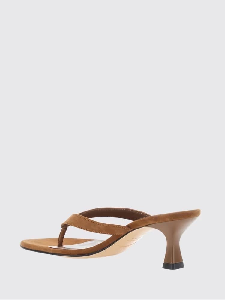SEMICOUTURE Semicouture Sandali Mules Infradito Donna in Pelle Suede Scamosciata