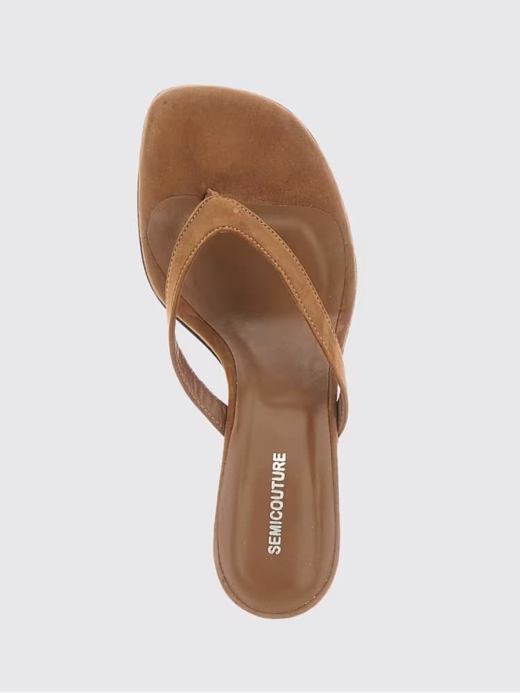SEMICOUTURE Semicouture Sandali Mules Infradito Donna in Pelle Suede Scamosciata - 2