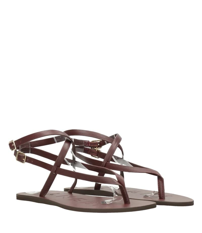 MANEBI Manebi Sandali Donna in Pelle Liscia Color Borgogna - 2