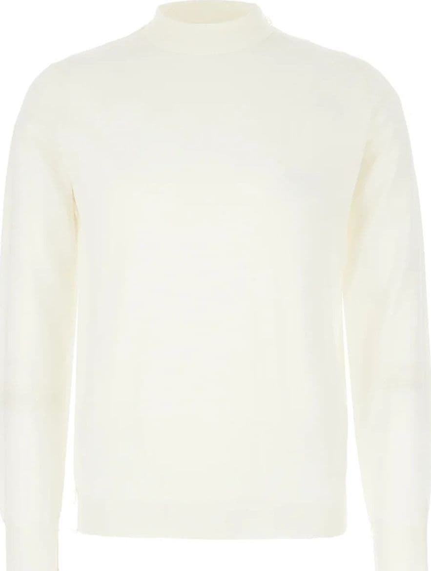 MAISON MARGIELA Maison Margiela Lupetto Donna in Lana Avorio con Four Stitches - 2