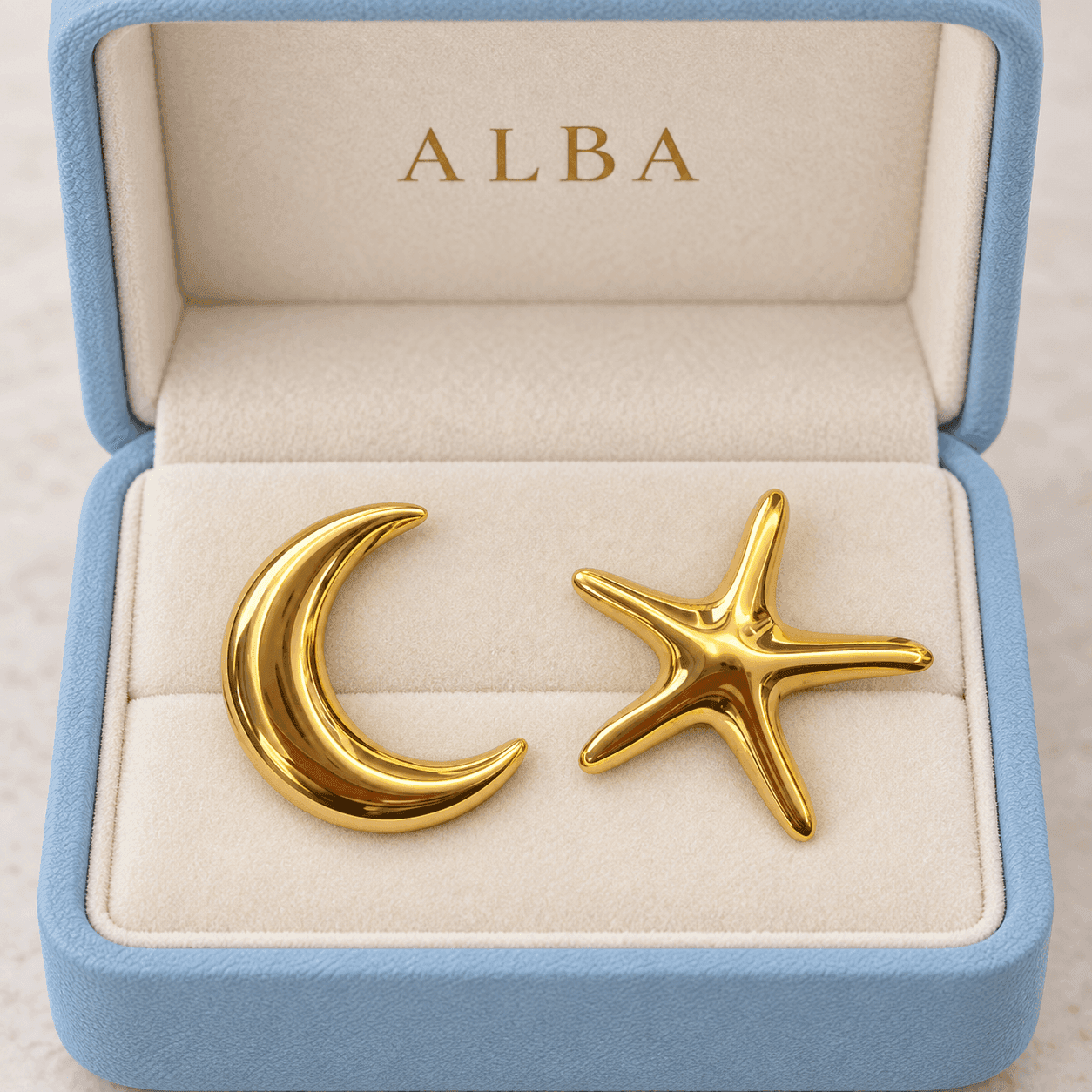 Alba Bijoux – Orecchini Luna e Stella - 5