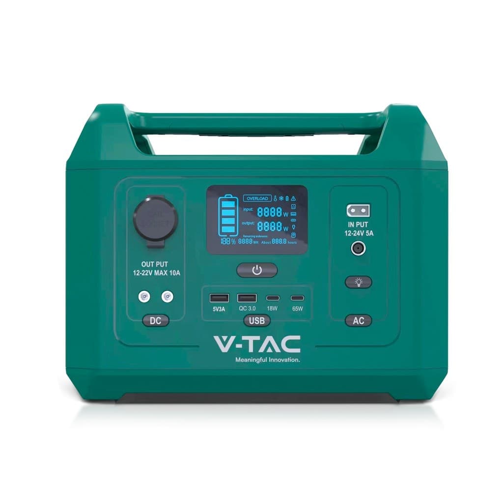V-TAC VT-303N ACCUMULATORE PORTATILE LIFEPO4 288WH 300W RICARICABILE COMPATIBILE SISTEMA FOTOVOLTAICO PORTATILE - SKU 11625 - 3
