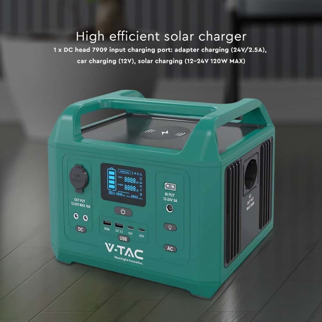 V-TAC VT-303N ACCUMULATORE PORTATILE LIFEPO4 288WH 300W RICARICABILE COMPATIBILE SISTEMA FOTOVOLTAICO PORTATILE - SKU 11625 - 5