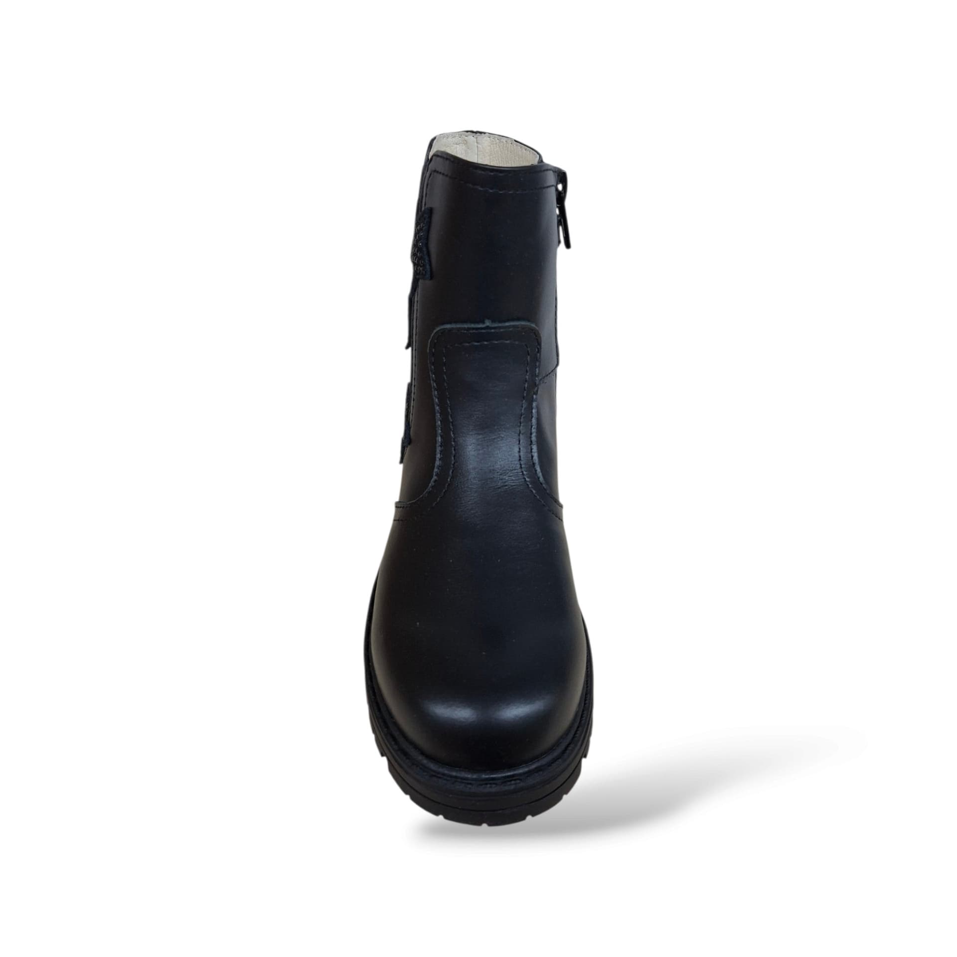 Balducci Rive RIVE1035 Stivaletto Biker Bambina e Ragazza Nero | Pelle Stelle Glitter Elastico Laterale Rock Grintoso | Taglie 27-36 | Scarpetteria Gica - 4