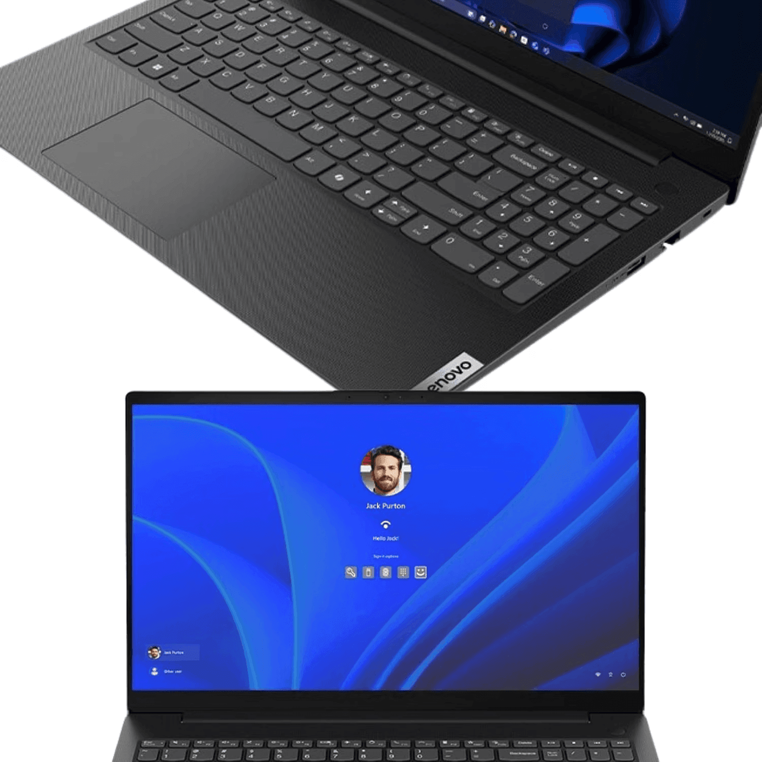 Lenovo - Notebook Pc Intel N100 4 Core fino a 3.4Ghz - Display 15,6" FHD - Ram 8Gb DDR5 SSD Nvme 256Gb - 3