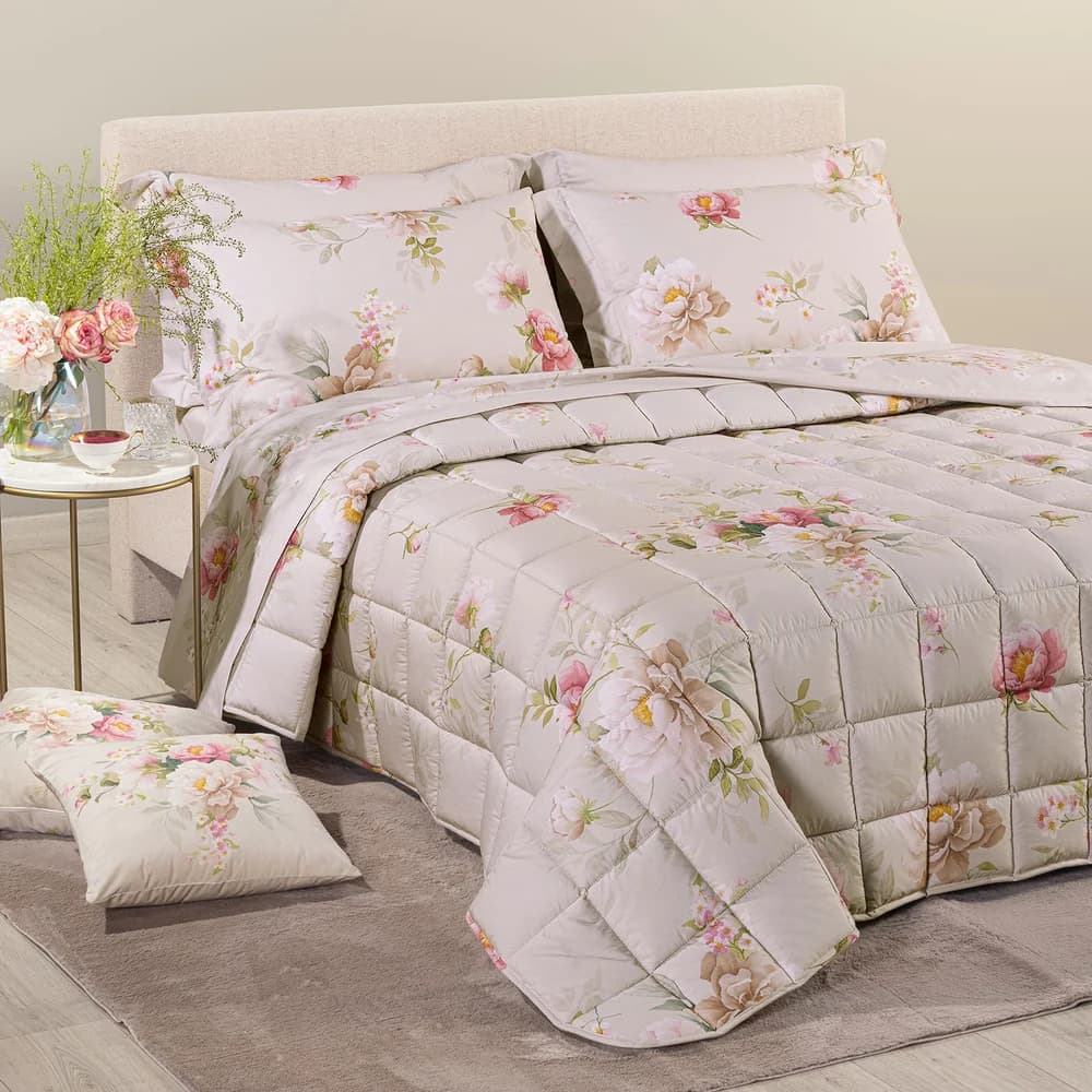 Trapunta Leggerissima Matrimoniale Caleffi Isola Bella Garden 265x265 – 200 g/m² - 2