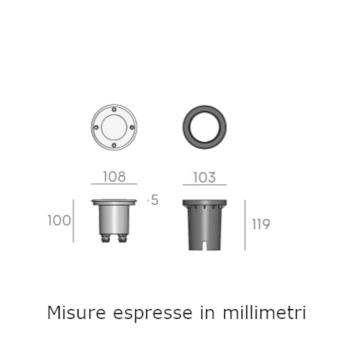 Segnapasso incasso Sovil illuminazione ROUTE 830 09 GU10 LED IP67 resina alluminio - 8