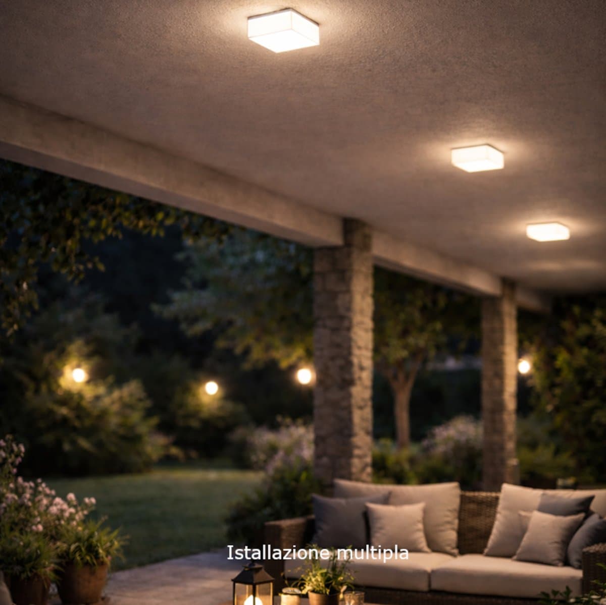 Plafoniera moderno Sovil illuminazione BRICK 97807 02 LED CCT IP65 termoplastico - 2